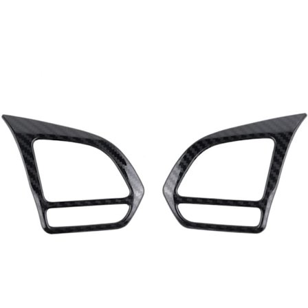 2 stk. Serie Bil Metal Fiber Rat Styrehjulsbetræk Betræk Trim Dekorationsramme til MG ZS EV MG6 MG5 EZS 2018-2021 Tilbehør