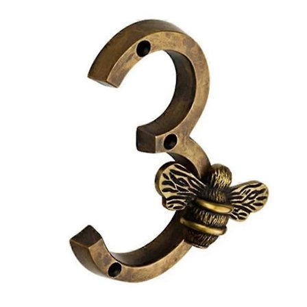 Bie Husnummer Skilt Messing Bie Husnummer Metallhåndverk Moderne Dørskilt Tall Skilt Plaketter Tall Metall 0-9