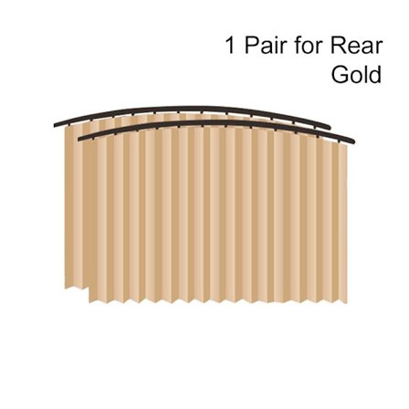 1 par solskjermingsgardin foran bak frontrutedeksler GULL 1