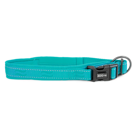 Selected by ZOO - Hundehalsbånd Rufus justerbar 25 mm x 45-55 cm Turkis - Hund - Halsbånd - ZOO.no