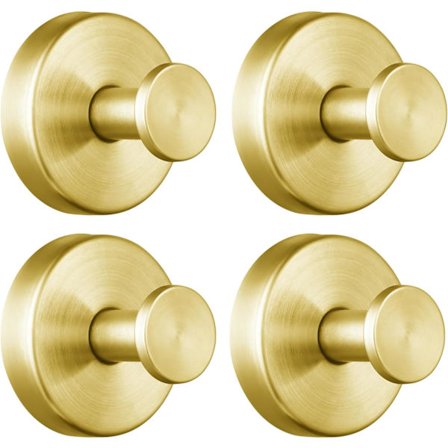 4-pak sugekopkroge, kraftige rustfri stålkroge til brusebad, ingen boring, aftagelige, perfekte til badeværelse, køkken, glasfliser, spejl