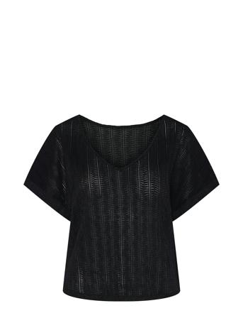 Pcafie Ss Reversible Lace Top Sww Black Pieces