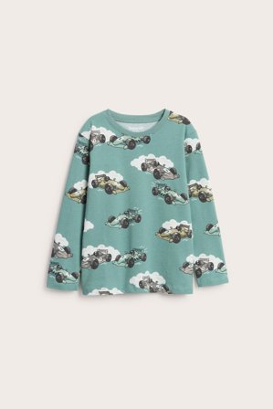 Kappahl | Langermet T-skjorte med trykk | Lysegrønn