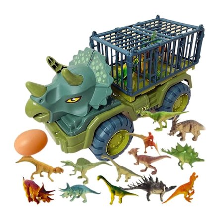 Stor Dinosaurtransportbil Lastebil Gravemaskin Leker Figurer T for Barn