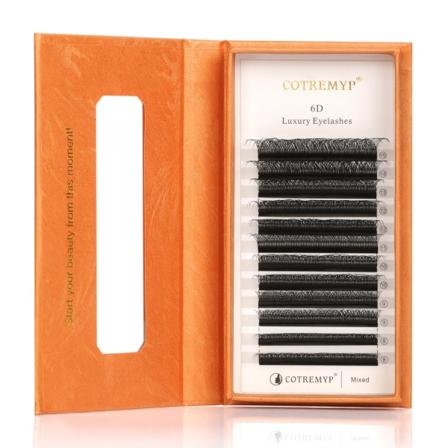 6D W-formade lösögonfransar Tjocka Fluffiga Kompakta Mjuka Återanvändbara Fransar Present för tjejer kvinnor 15mm warpage c 0.07