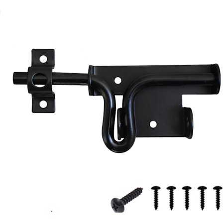 Solid Portlåsbøyle med Håndtak - Skyvebolt for Treporter, Dobbeltsidig Bryter med Hengelås - 15 cm, Utendørs Dørbeslag for Skur, Låve, Hage