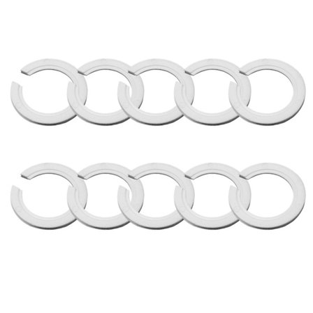 10 stk E27 til E14 Lampekulefeste Adapter Ring Vaskemaskin Transverter E27 E14 Lampekule Holder Ring (Hvit)