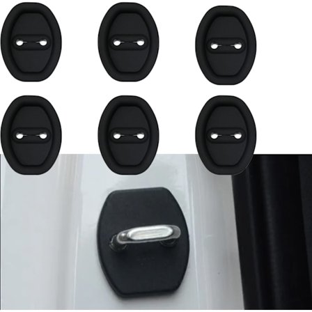 6 st Silikon Dörrlås Skyddskåpa för Bil, Silikon Dörrlås Skyddskåpa för Bil, Dämpare Ljuddämpare Låsskydd