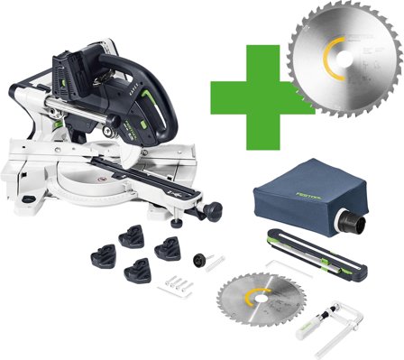 Festool KAPEX KSC 60 EB-Basic Mt Edt Kap- och gersåg utan batteri och laddare, Stationära verktyg
