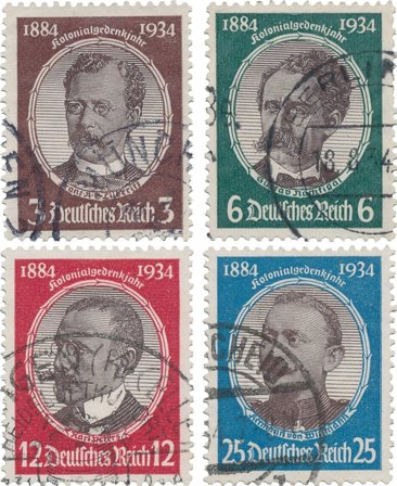 Tyske Rige 1934 - MICHEL 540-543 - Stemplet