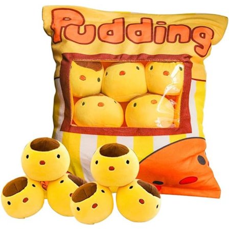 Söt Snack Kudde Gosedjur Leksaker Dekorativ Pudding Remova