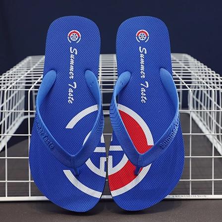2022 Uudet Flip Flops Tofflor Män Sommar Anti-Skid Outdoor Korea Casual Light Beach Sandaler Hushåll Slipper Studenter Bilder Blue S 40-41 265mm
