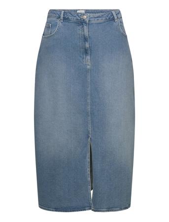 Carayoe Hw Maxi Slit Skirt Dnm Dot Blue ONLY Carmakoma