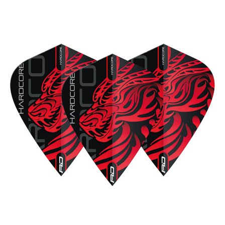 Red Dragon Darts Flights Jonny Clayton Dragon Hardcore Kite 100 Micron Extra Thick 3 Sets 9 Flights Professional Players Red Black