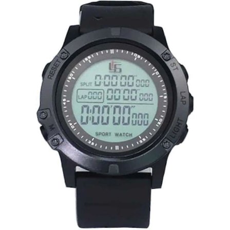 Fotbollsdomarklocka med timer, timer, nattlampa, nedräkning, stoppur, sportlärare spel, stor urtavla (svart) (FMY)