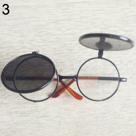 Søde runde stel Plys dukke briller 3 3