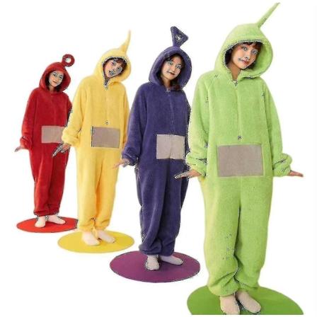 Unisex Teletapit Costumes Disi Onesies Lala Cosplay Pyjama aikuisten pyjamat Purple S