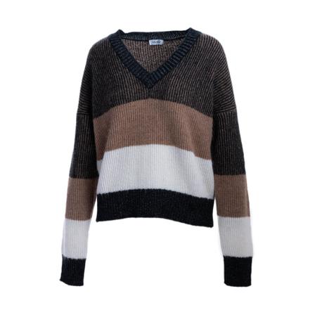 Liu Jo, Sweater Bruin, Dames, Maat:L,alpaca,gestreept
