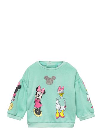 Sweat Sweat-shirt Genser Grønn Minnie Mouse