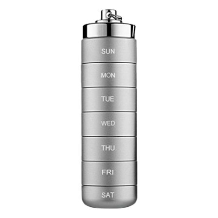 Aluminium Pillebeholder Lomme Pilleetui GRÅ