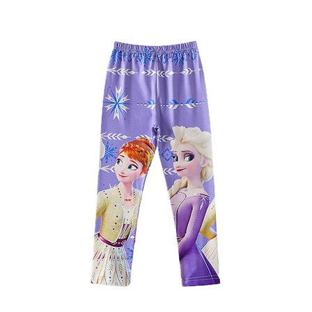 3-8 år Barn Jenter Frosne Elsa Anna Print Elastiske midjebukser