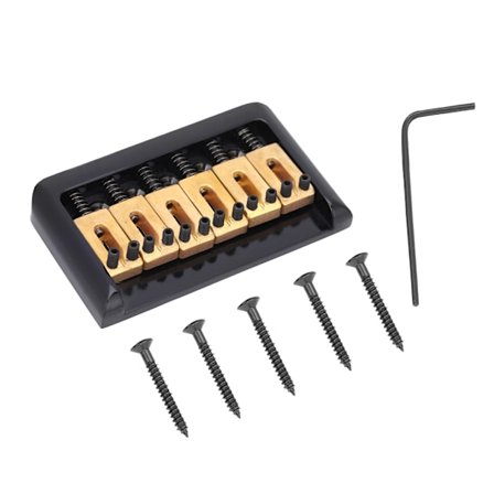 6 Strenge Elektrisk Guitar Hard Tail Fast Bro Golden til DIY & Reparation Guitar(sort)