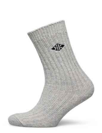 Socks Wool Rib Hk Grey HAN Kjøbenhavn Clothing