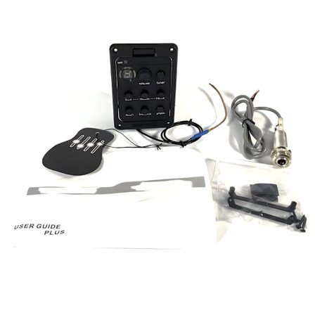 200 Akustisk Gitarr EQ Stämapparat Piezo Pickup 4-bands Gitarrpickup med Stämapparat