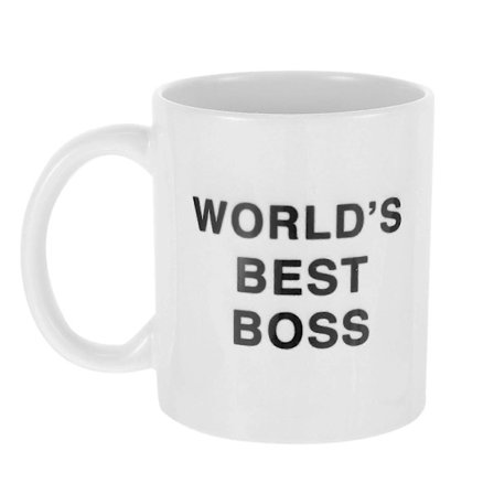 350 ml Keramisk Kopp Dunder Mifflin Verdens Beste Sjef Vannkopp Personlighet Kontor Kaffekopp (Hvit) []