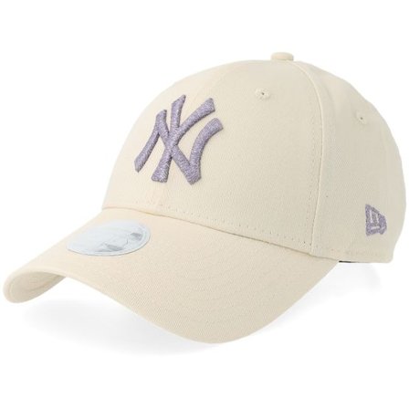 New Era - MLB Beige adjustable Keps - New York Yankees Womens Metallic Logo 9FORTY Light Terracotta/Sparkly Purple Adjustable @ Hatstore