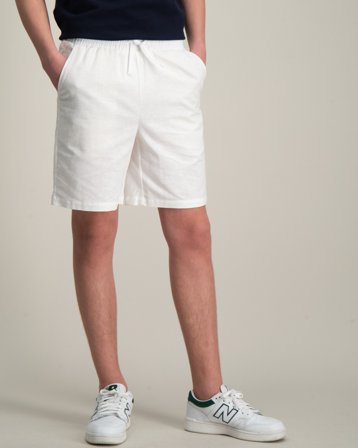 Grunt GROle Linen Shorts Vit Shorts Kille - Kids Brand Store