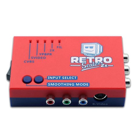Yhteensopiva RetroScaler2x AV - HD-muunnin Line-Doublerin kanssa, yhteensopiva retro-pelikonsolien PS2 N64 NES Dreamcast Satu Redin kanssa