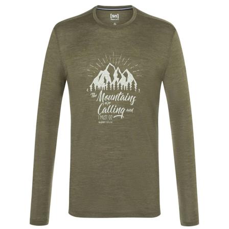 Super.natural Men's Mountain Call LS Men long-sleeved sweaters Green S