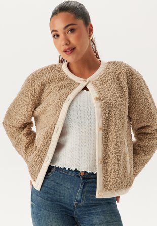 Bubbleroom - Soft Short Jacket - Nougat - Kläder
