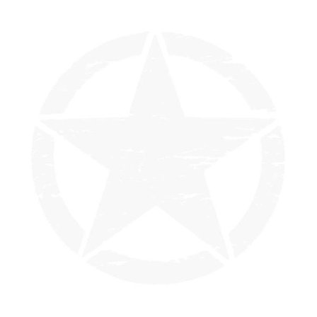 Kreativt bilklistermærke til udvendig brug, 50 cm stor stjerneform (hvid)