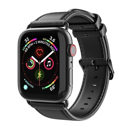 Dux Ducis Læderarmbånd Apple Watch Series 10 42mm Sort