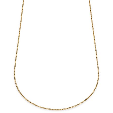 Essentials | 2 mm Gold-Tone Curved Box Chain Necklace for Men - Chain necklaces