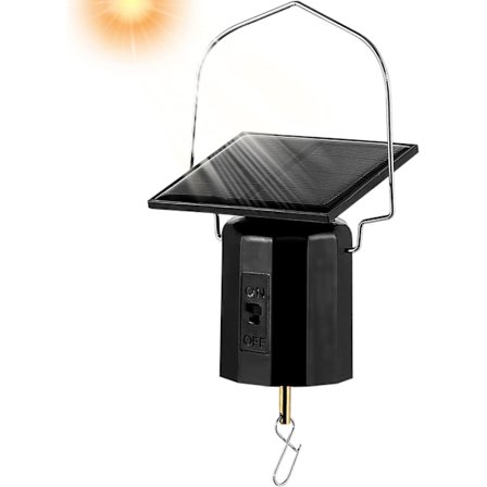 Solcelledrevet Vindmølle Motor, Mobil Roterende Motor, Lille Automatisk Drejer til Vindklokker, Solfangere, Hængende Dekorationer