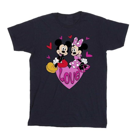 Disney Herr Kärlek Musse & Mimmi Pigg Hjärtan Bomulls T-shirt 5X