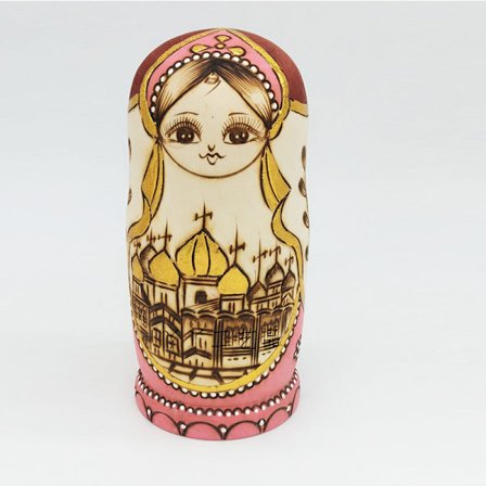 7-delt sett Moskva Kreml Tre Stableleke Småbarn Dukker Tradi