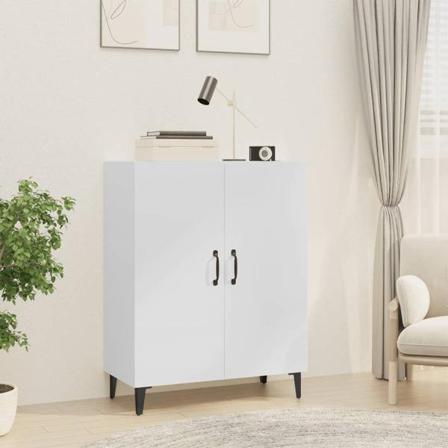 Vidaxl Skänkskåp Vit Högglans 70x34x90 Cm Konstruerat Trä Vit
