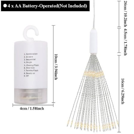 LED-ljusslinga, 8 lägen dimbar med fjärrkontroll