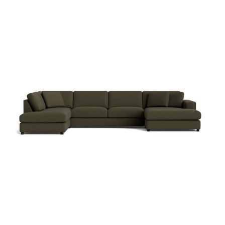 Oasis U-sofa, højrevendt - Loop Grøn - 360x213x79 - Sofa, u-sofa