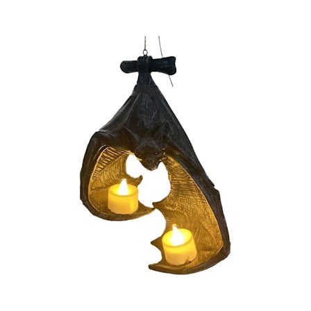 Halloween Dekoration Fladdermöss Vägg Värmeljushållare, Gotisk Fladdermöss Vägg Ljushållare Med Ljus, Halloween Ljusstake Hängande Dekoration För Hem 