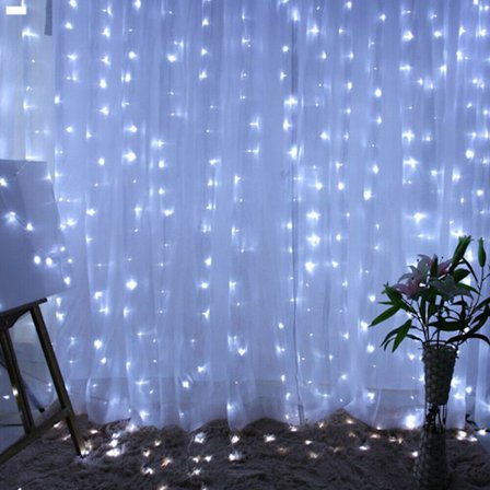 3Mx3M LED Gardin Fairy String Lights In/Outdoor Fönster Dekor