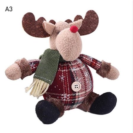 Juldockor Jultomte Snögubbe Älg Leksaker Julfigurer Röd Julgransprydnad Juldekorationer För Hemmet