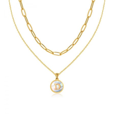 Lagerhalsband för kvinnor och flickor | Lager Paperclip Länk Kedja Halsband Set Skiva Hänge Halsband Mode Smycken