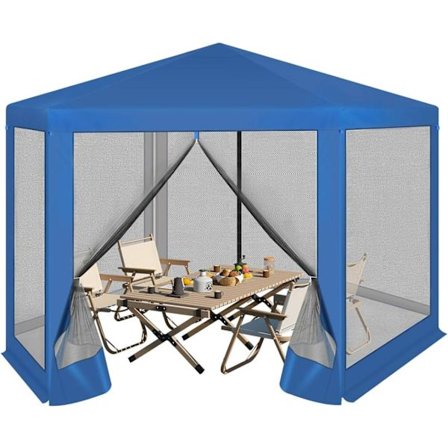 Rootz Outdoor Gazebo - Havepavillon - Beskyttende ly - UV- og skyggebeskyttelse - Åndbart myggenet - Nem montering - 380 cm x 250 cm x 328 cm