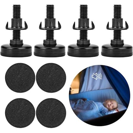 4 st justerbara möbelfötter, tunga 3/8" gängade justeringsfötter för bord, stol, möbelben
