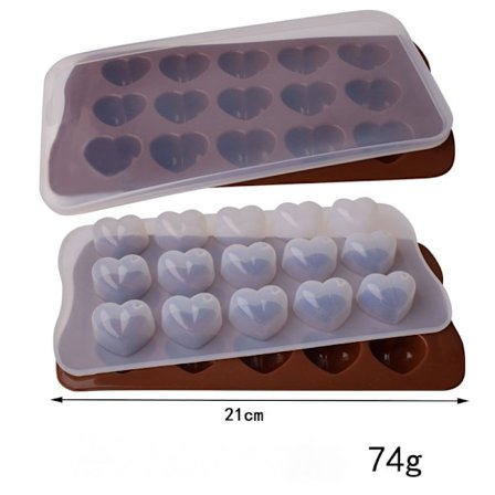 Silikonformar för chokladhjärtan, silikonform för hjärtan, för Ch